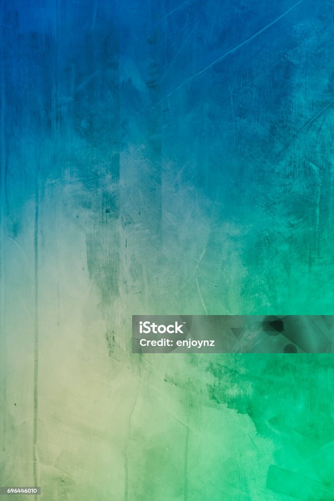 green blue abstract art painting background Rough grunge turquoise painted abstract art background Green Color Stock Photo