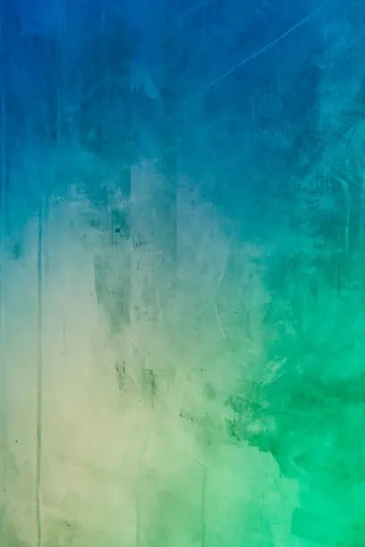 Photo of green blue abstract art painting background