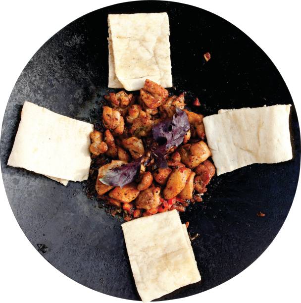 istock presentation with lavash, grilled meat and vegetables 696456604