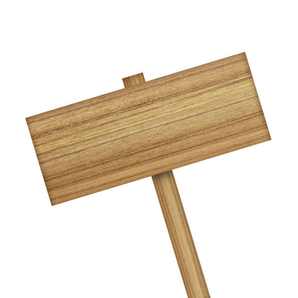 istock Wooden sign isolated on white background 696471076