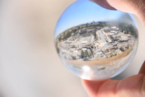 istock Archaeological site,Through a crystal ball, Beit Shean, Israel 696474326