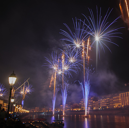 Fireworks during the Luminara Festival