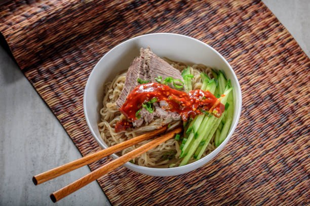 istock Buckwheat , Soba,Noodle with Cucumber and Boiled Eggs , Beef 696496094