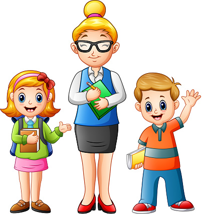 Ilustración de Una Maestra Con Los Alumnos Con Un Libro y más Vectores Libres de Derechos de Actividad - Actividad, Adulto, Agarrar - iStock Ilustración de Una Maestra Con Los Alumnos Con Un Libro y más Vectores Libres de Derechos de Actividad - Actividad, Adulto, Agarrar - iStock