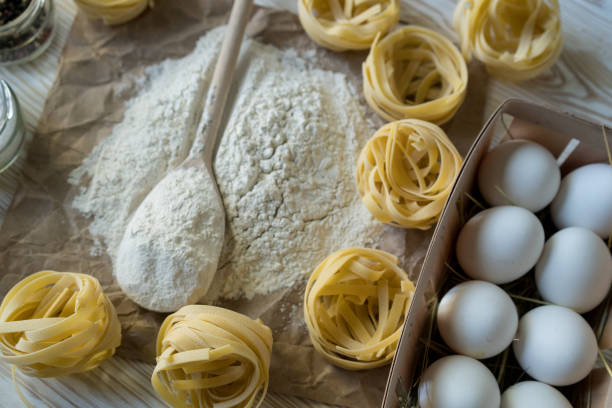 istock The preparations for making homemade pasta 696497354