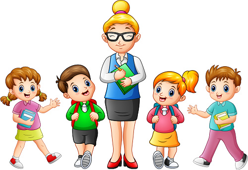 Ilustración de Una Maestra Con Los Alumnos y más Vectores Libres de Derechos de Actividad - Actividad, Adulto, Agarrar - iStock Ilustración de Una Maestra Con Los Alumnos y más Vectores Libres de Derechos de Actividad - Actividad, Adulto, Agarrar - iStock