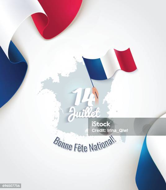 14 July Bastille Day Flyer Banner Or Poster Stock Illustration - Download Image Now - Bastille Day, France, French Culture