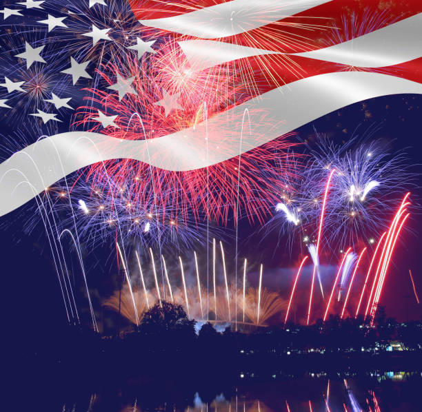 istock Fireworks background for 4th of July Independense Day. 696511338