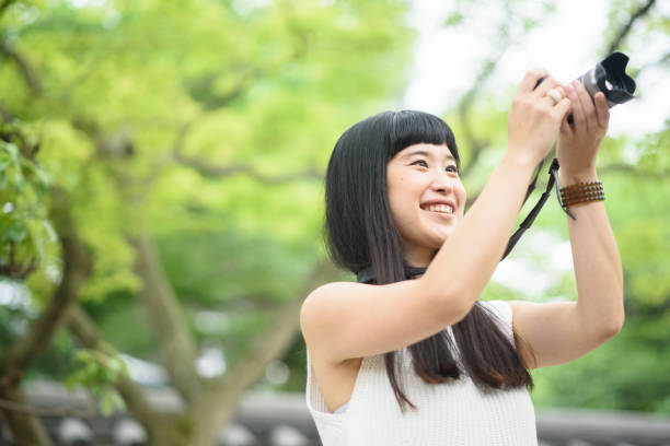istock A woman travels in Japan 696512892