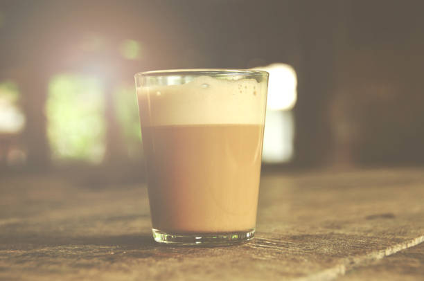 istock hot coffee in clear glass 696514102