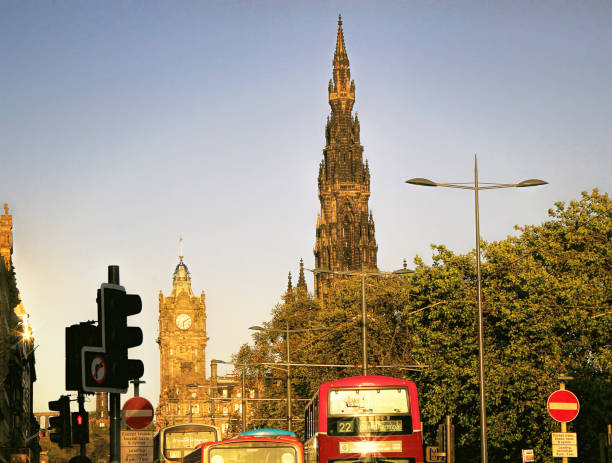 Edinburgh, Scotland - October 01, 2014: street view of Edinburgh, Scotland, UK. Captured during autumn
