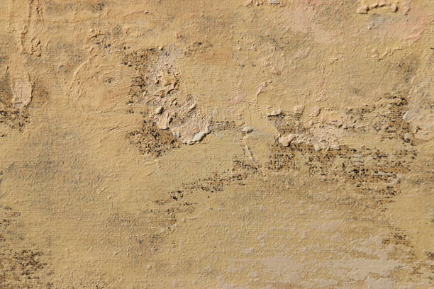 istock Brown color abstract art background. Acrylic dye on canvas. Warm colors. Soft brushstrokes of paint. 696535486