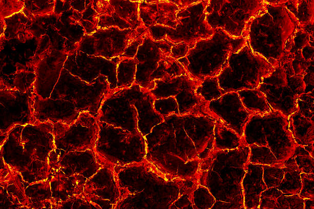 istock Lava drought dry ground texture background. 696535980