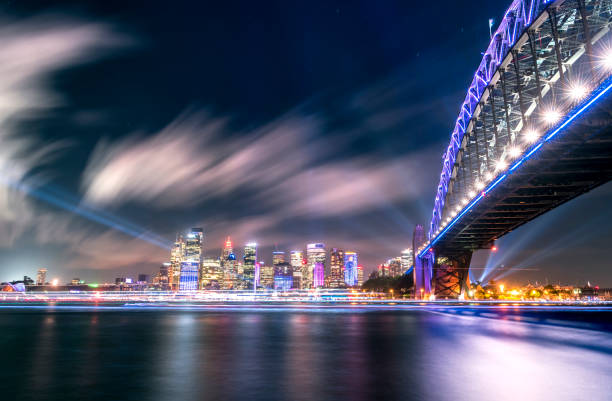 istock Vivid Sydney - Colorful Skyscrapers 696536744