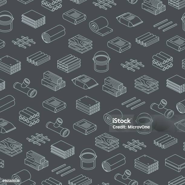 Building And Contruction Materials Seamless Pattern Design Stock ...