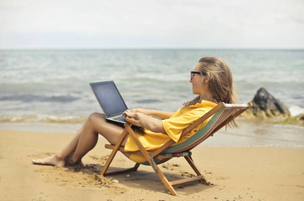 Woman with her laptop