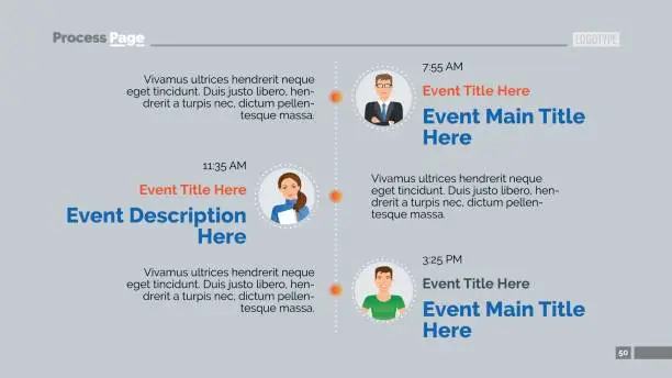 Vector illustration of Vertical timeline slide 2