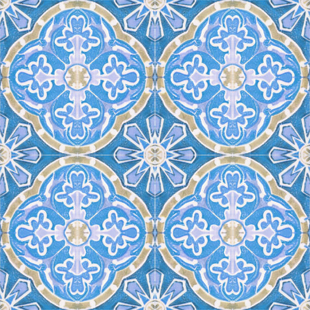 istock Beautiful ceramic tiles patterns handcraft from thailand In the park public. 696583708