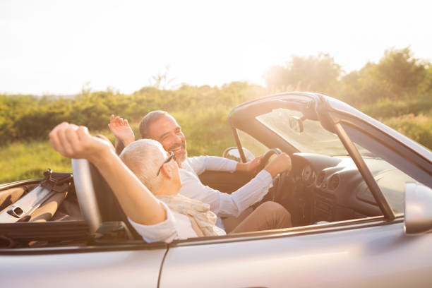 istock Mature couple at car 696586522