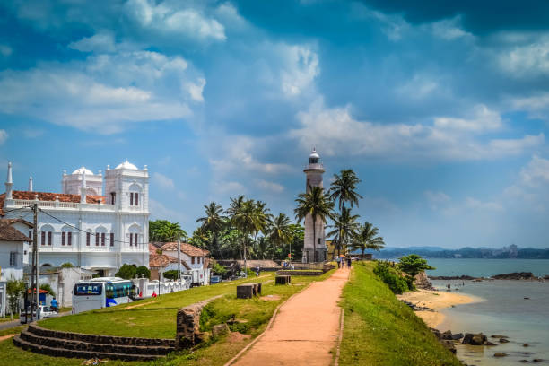 istock White Lighthouse on the shore in Galle Sri Lanka 696589080