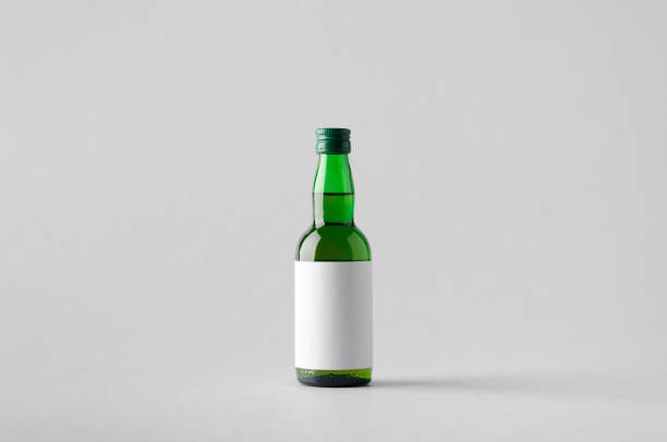 istock Miniature Spirits / Liquor Bottle Mock-Up - Blank Label 696594122