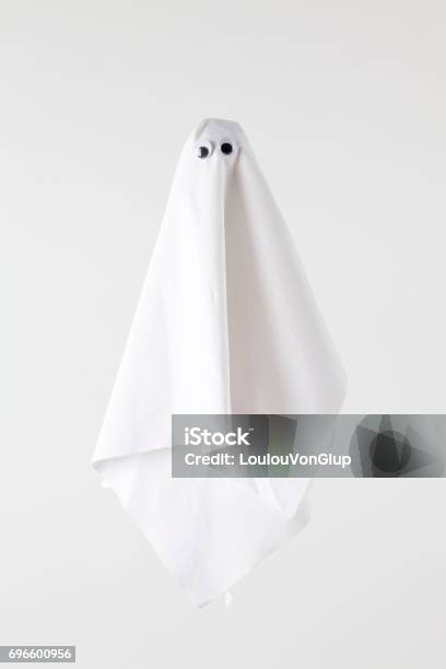 Ghost Back White Stock Photo - Download Image Now - Ghost, Sheet - Bedding, Computer Crime