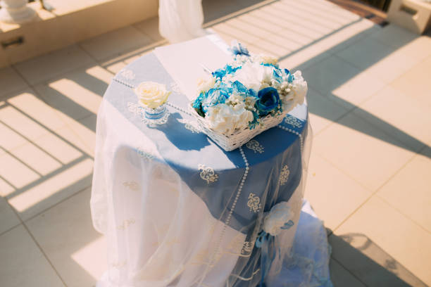 istock A table for a wedding ceremony in Montenegro 696601618