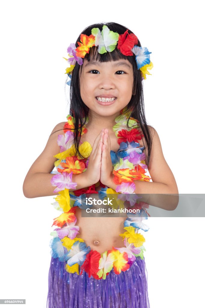 peak In most cases buyer Asian Chinese Little Girl In Hawaiian Costume Stock Photo - Download Image  Now - Child, Hula Dancing, Party - Social Event - iStock