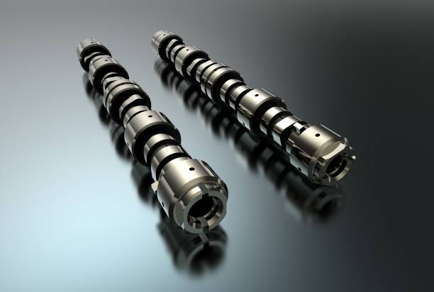 istock 3D rendering of camshafts 696612186
