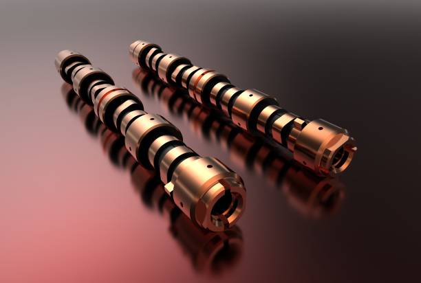 istock 3D rendering of camshafts 696612266