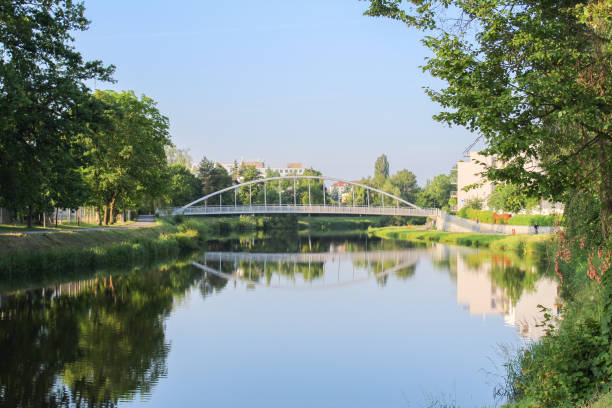 istock Bridge over Vltava river in Ceske Budejovice 696619854