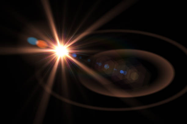istock Glowing highlight effect on the lens of the lens 696632150