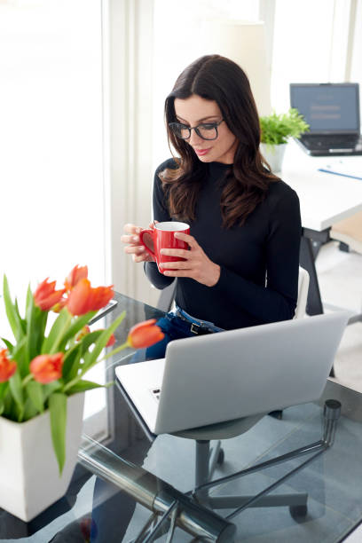 istock Morning coffee in the office 696632816
