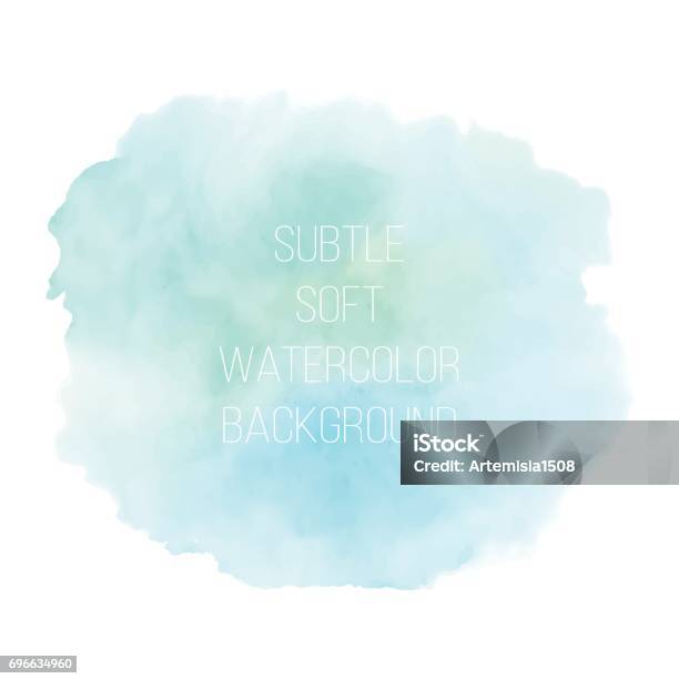 Painted Sea Blue Watercolor Background Stock Illustration - Download Image Now - Watercolor Painting, Watercolor Background, Green Color