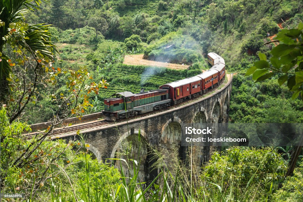 Train à vapeur dans la jungle, Ella, au Sri Lanka - Photo de Sri Lanka libre de droits