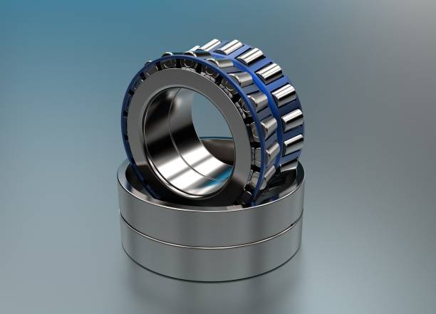 istock 3d rendering of tapered roller bearings 696640594
