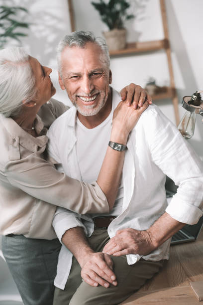 istock Happy senior colleagues at modern office 696640862