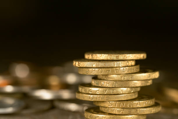 Stacking coins Close up of stacking coins saving business concept top rated gold ira companies stock pictures, royalty-free photos & images