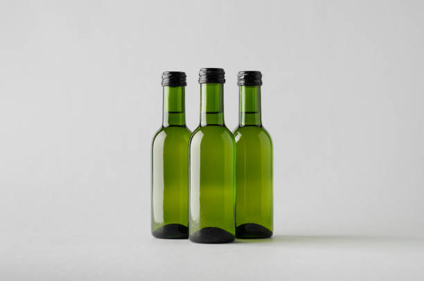 istock Wine Quarter/Mini Bottle Mock-Up - Three Bottles 696654098