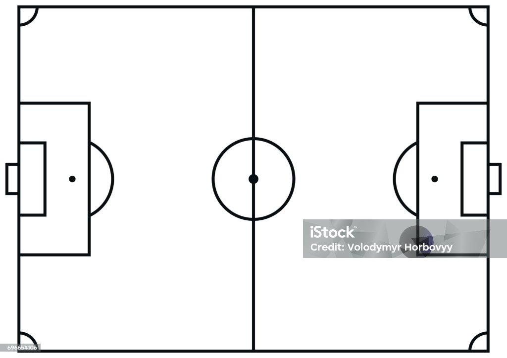 Soccer field vector Soccer field or football field. Vector illustration Soccer Goal stock vector