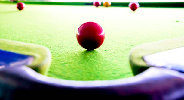 istock Playing the snooker in bar 696654466