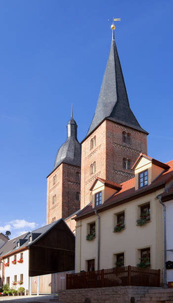 istock Germany: Steeples of a former collegiate church in Eastern Thuringia 696658020