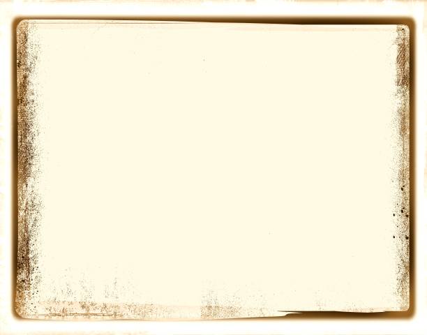 istock Vintage frame borders on sepia paper background. 696658842