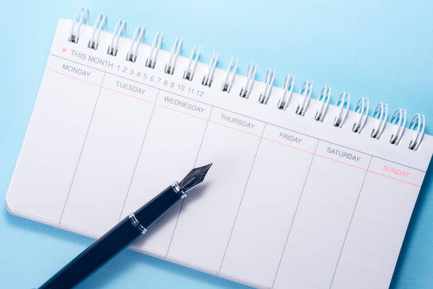 istock Scheduler and Fountain Pen 696662096