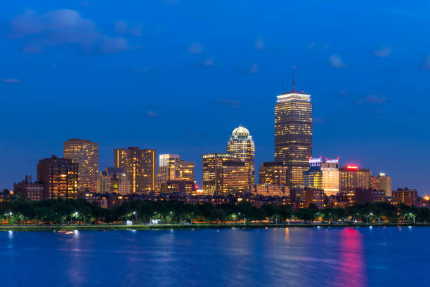 istock Boston Back Bay skyline at night, Massachusetts, USA 696665904