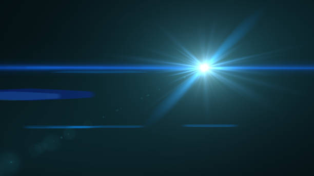 istock Realistic lens flares star lights and glow elements on background. 696669426