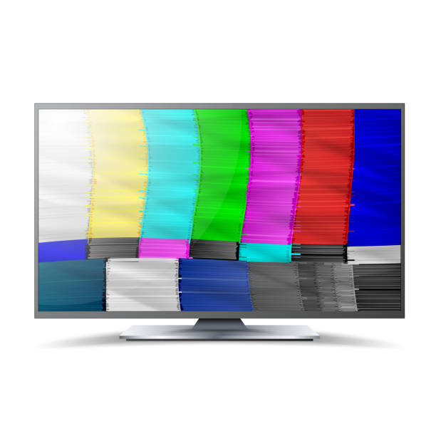 istock No Signal TV. Descendant Network. Rainbow Bars. Vector Abstract Background. Analog and NTSC standard tv test screen. Television Maintenance Component 696674570