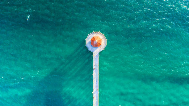 istock Manhattan Beach Pier view from above 696688284