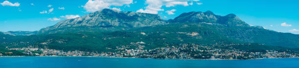istock Herceg Novi, the view from the shore on the contrary, against th 696703814