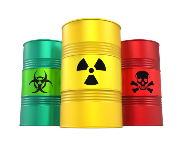 istock Biohazard, Radioactive and Poisonous Barrels Isolated 696708070